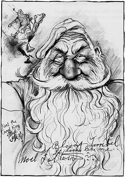 Caricature of Noel Fullerton, by Mick Joffe