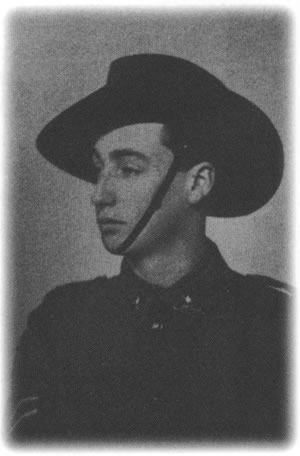 Photograph of Albert Edward Matthews at 18, on his way to Gallpoli